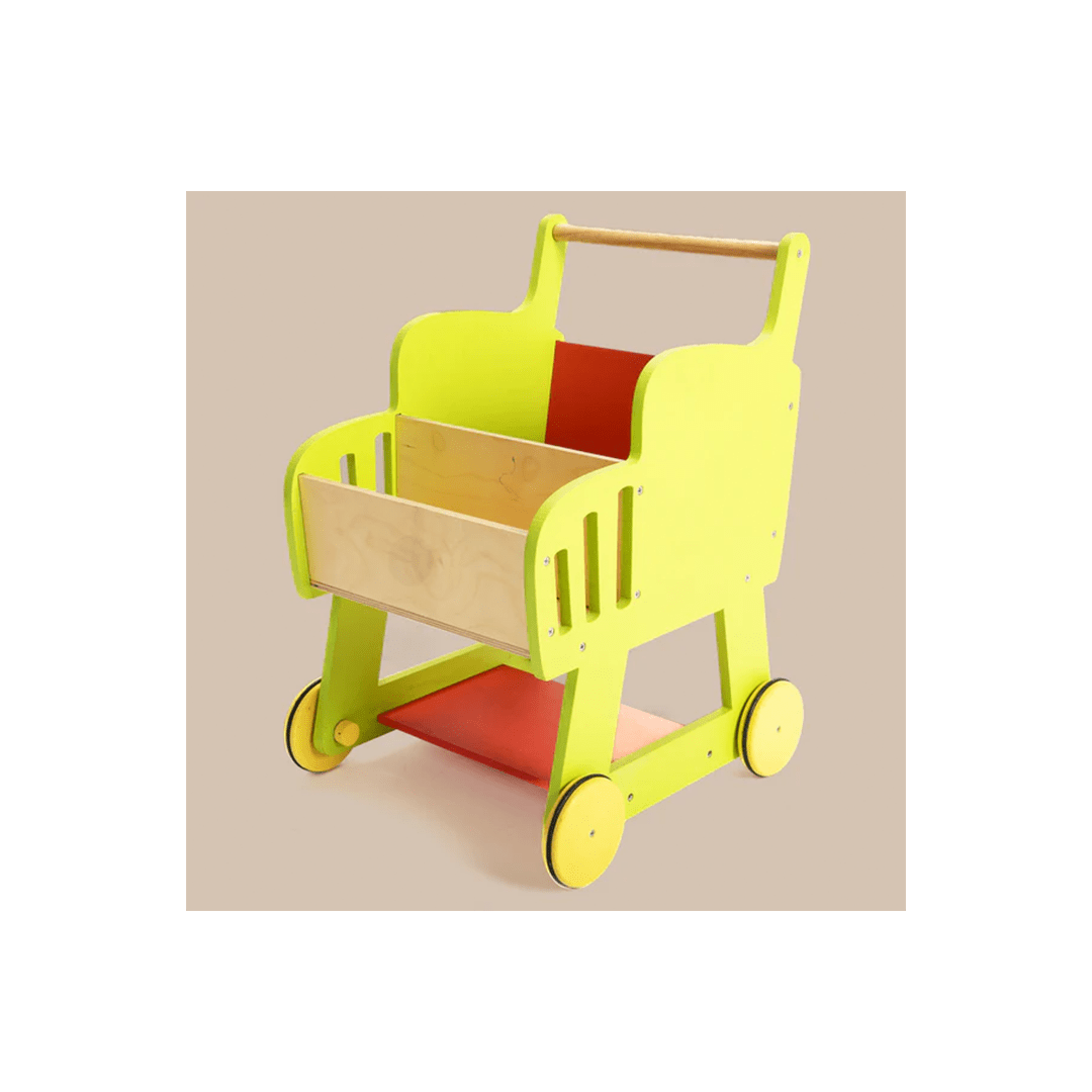 Shumee Toys Shumee Wooden Shopping Push Cart Pretend Play For Toddlers (2 Years+)