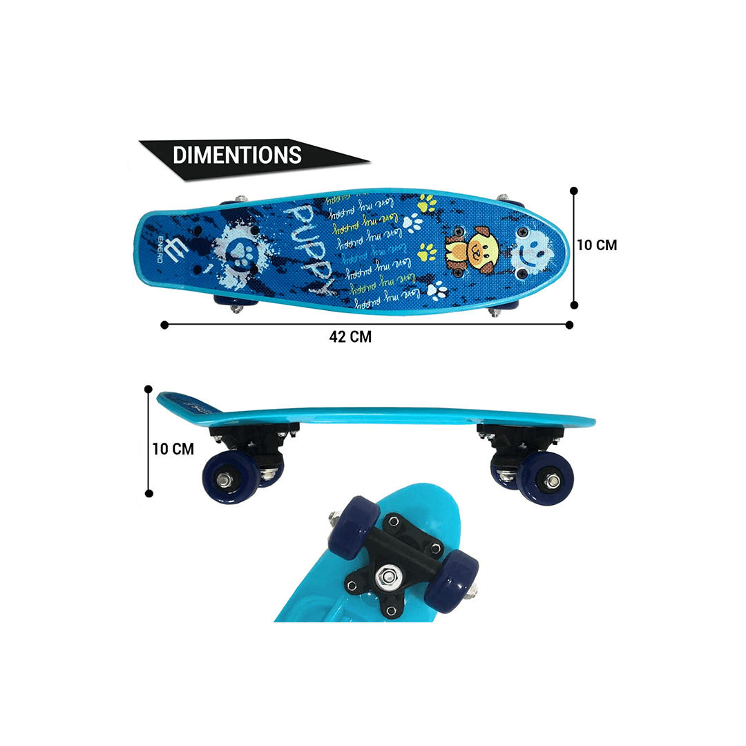 Baybee Ride-ons Baybee Plastic Skateboard with Colorful PU Wheels Complete Cruiser for Kids (5 Years+)