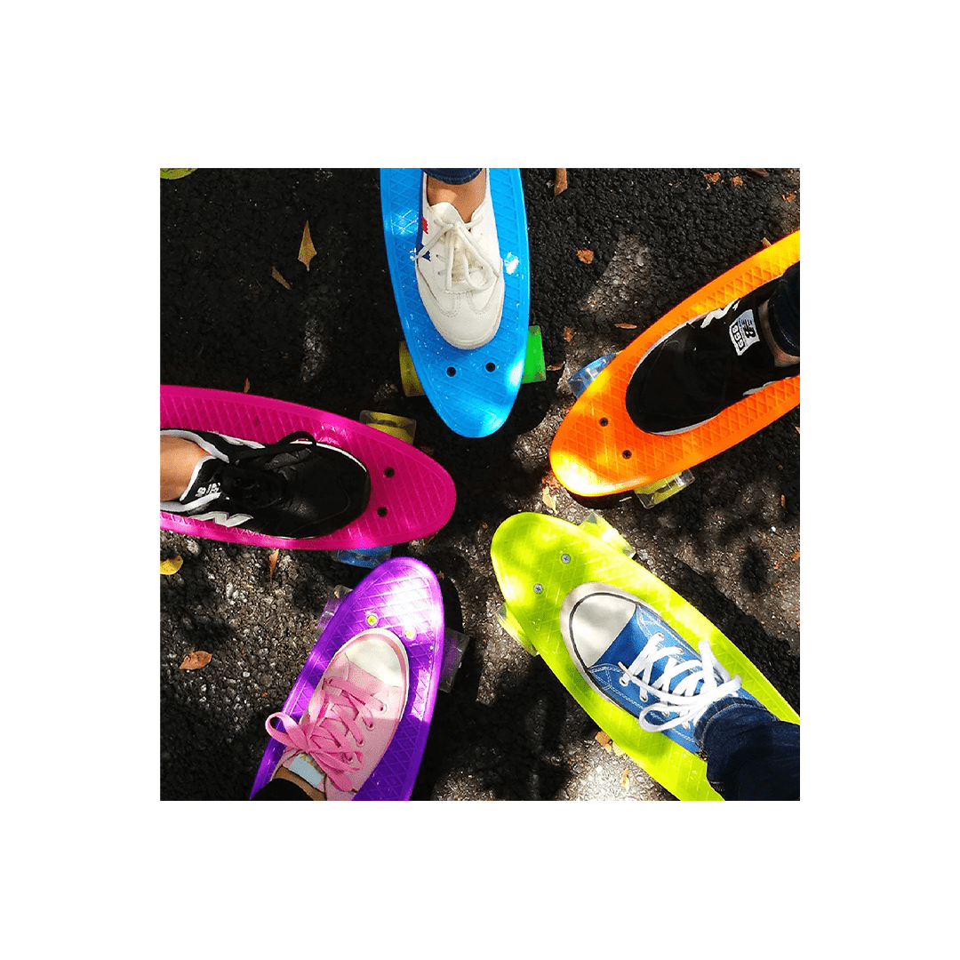 Baybee Ride-ons Baybee Plastic Skateboard with Colorful PU Wheels Complete Cruiser for Kids (5 Years+)