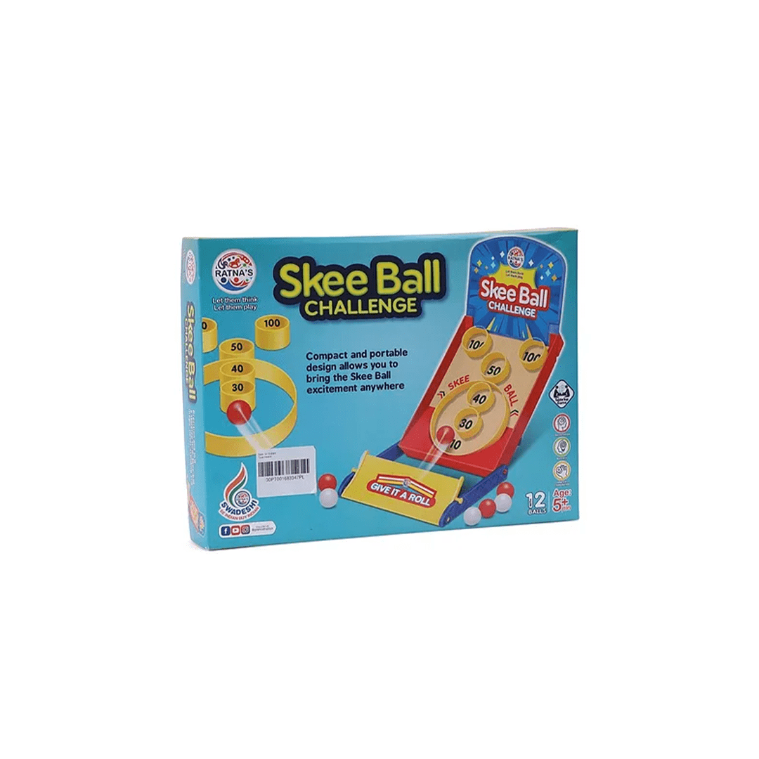 Baan Toys Toys Baan Toys Skee Ball Challenge Classic Arcade Board Game Tabletop Fun for Kids & Adults-Multicolor (5 Years+)