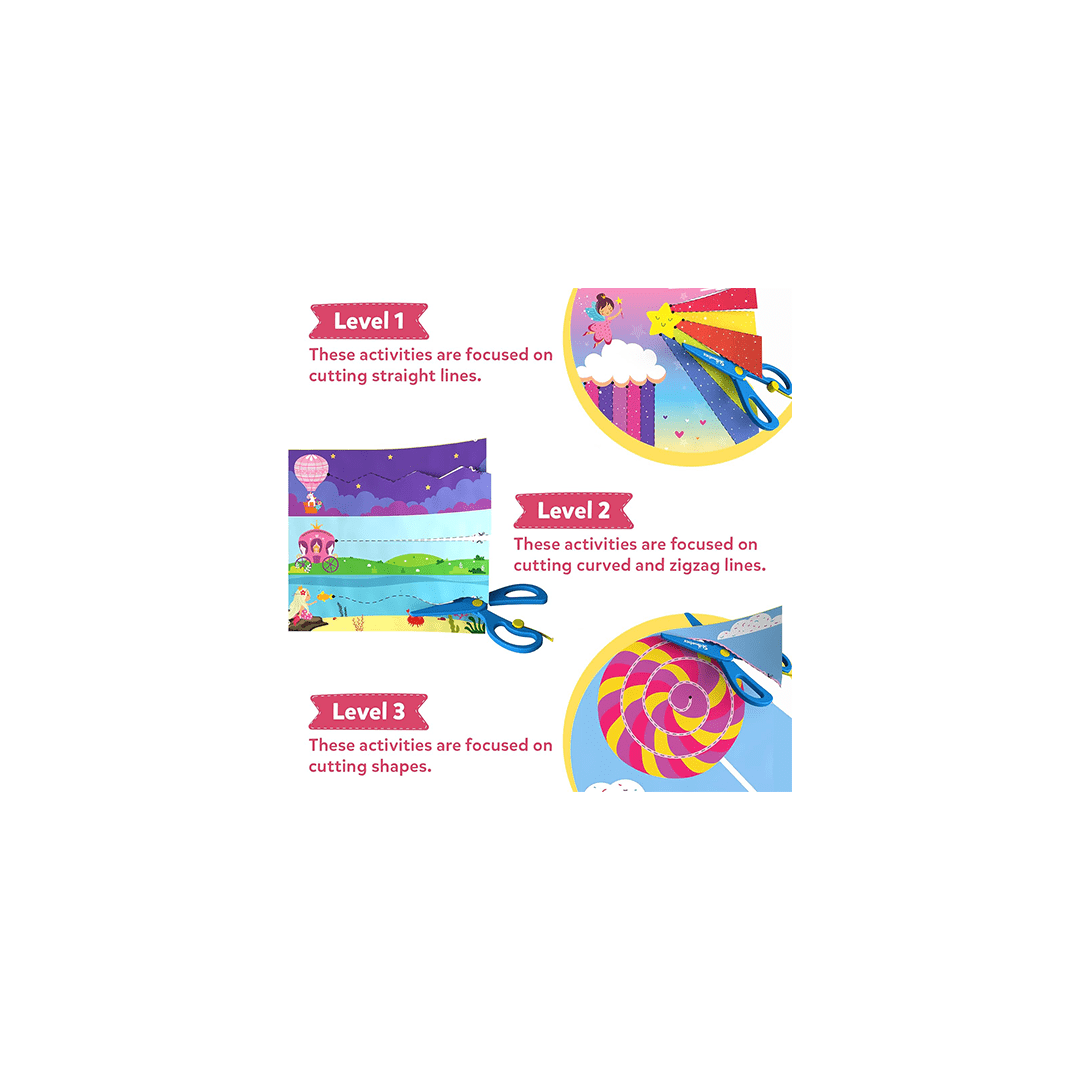 Skillmatics Brain Boosting Skillmatics Snip Snip: Unicorns & Princesses | Art & Craft Activity Kit (ages 3-7)