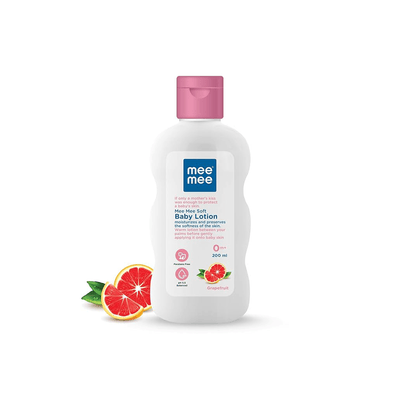 Mee Mee Baby Care 100ml Mee Mee Soft Moisturizing Baby Lotion With Fruit Extracts Contains Chamomile, rich in antioxidants( 1 Month+ )