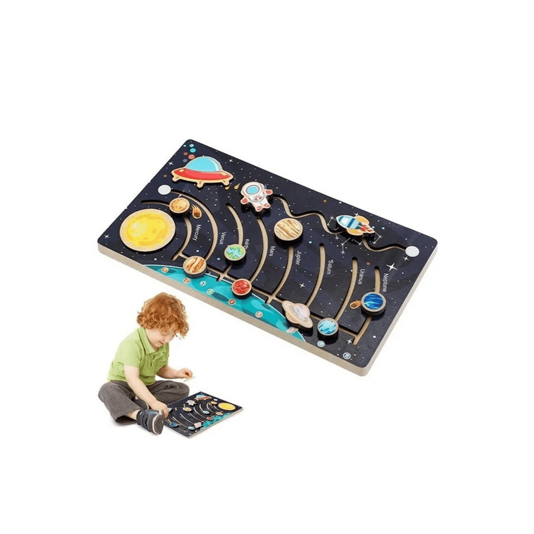 Extrokids Toys Extrokids Wooden Solar System Busy Board (3 Years+)