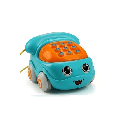Baan Toys Toys Baan Toys Friction Powered Pull Along Musical Phone Car Toy for Kids, Electronic Music Multi-Functional Telephone Car Toy for Kids (1 Year+)