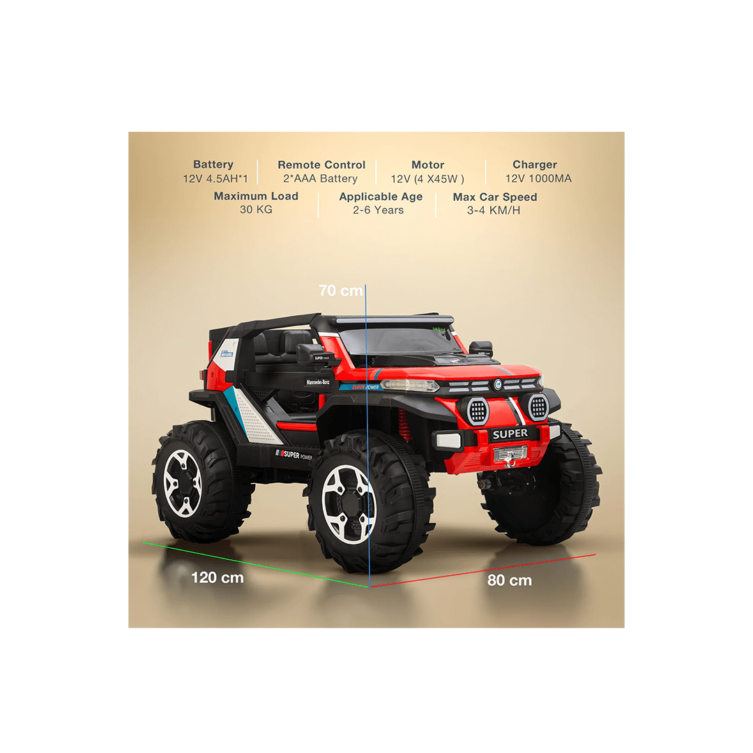 Baybee Ride-ons Baybee Thor 4×4 Battery Operated Jeep for Kids