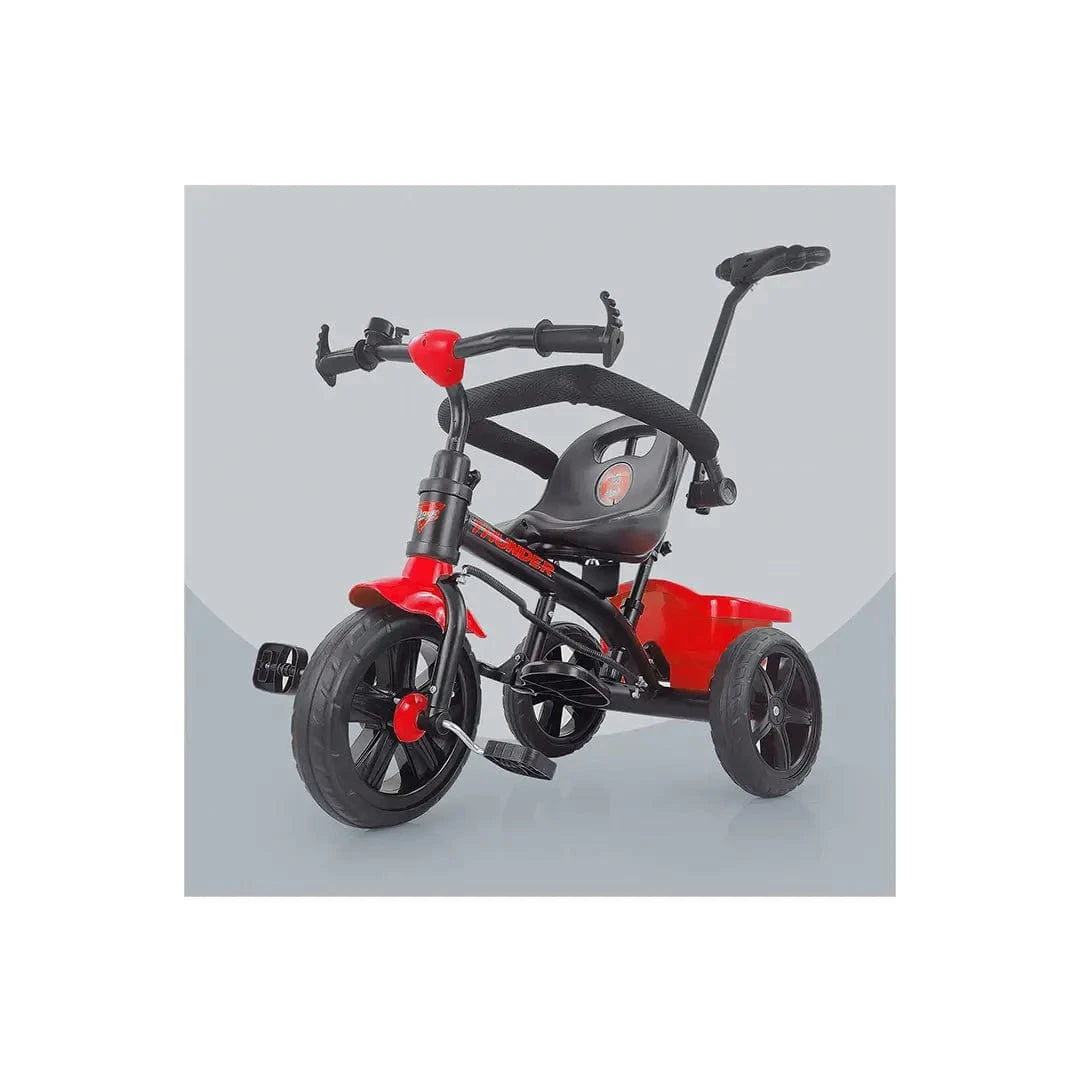 The Magic Lamps Ride Toymall Thunder Tricycle – Safe & Stylish Ride for Kids (2–5 Years) | Storage Basket, Parental Handle, Seat Belt & Bell