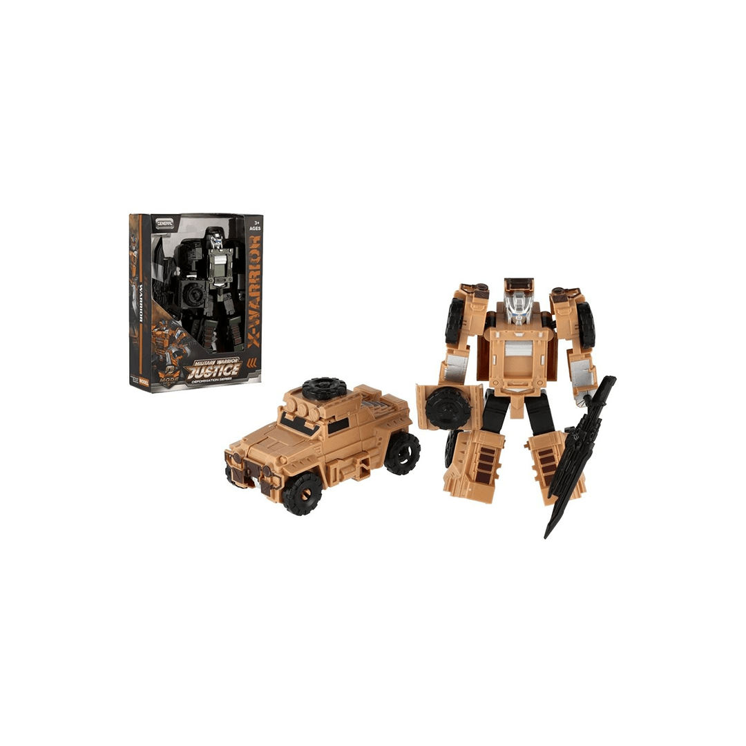 Baan Toys Toys Baan Toys X-Warrior Transformer Car / Military Robot For Kids (3 Years+)