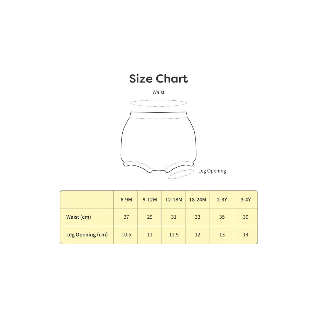 SuperBottoms Clothing SuperBottom Baby Bloomers Underwear Nature Pack of 4( 6Months - 4Years)