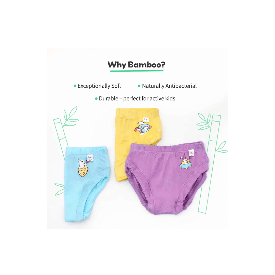 SuperBottoms Clothing SuperBottom Baby Brief Space Underwear, 4 Set (6Months-4Years)