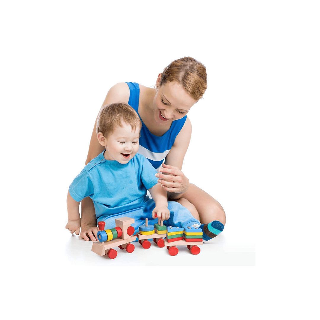 Extrokids Toys Baan Toys Wooden Shape Sorter Train (2 Years+)