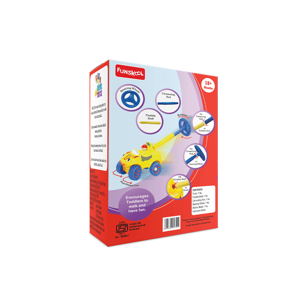 Funskool Toys Funskool Giggles Walk N Drive Truck (18 Months+)
