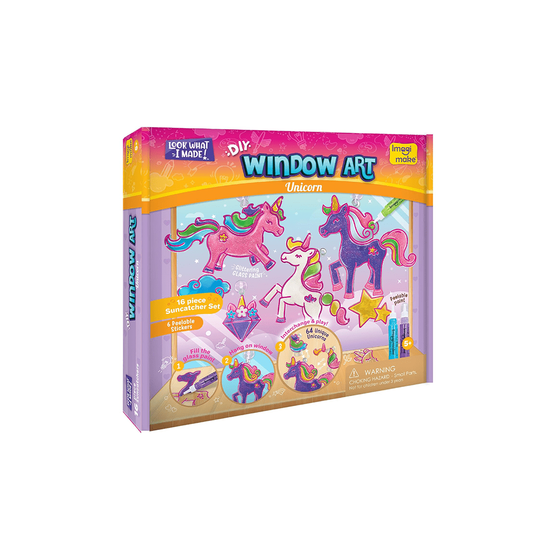 Imagimake Art And Craft Kit Imagimake Window Art Unicorn | Glass Painting Kit | Art And Craft Kit (5-7 Years)