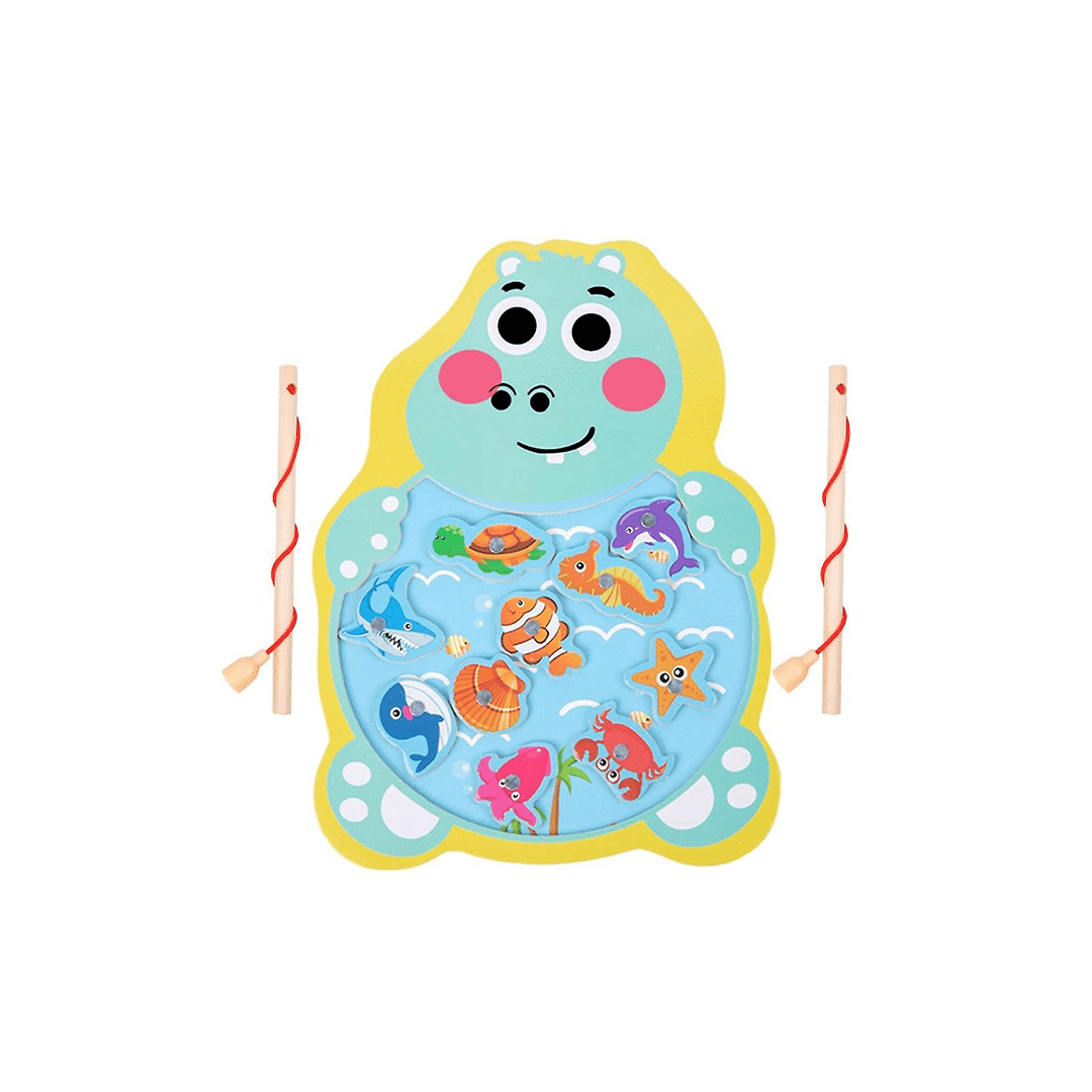 Extrokids Toys Extrokids Wooden Cartoon Shaped Fishing Tray 1 Pc (3 Years+)