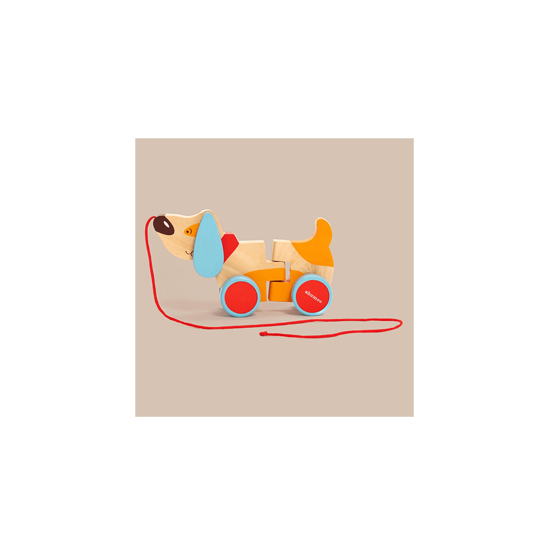 Shumee Toys Shumee Wooden Dog Pull Along Toy - Bruno (1 Years+)