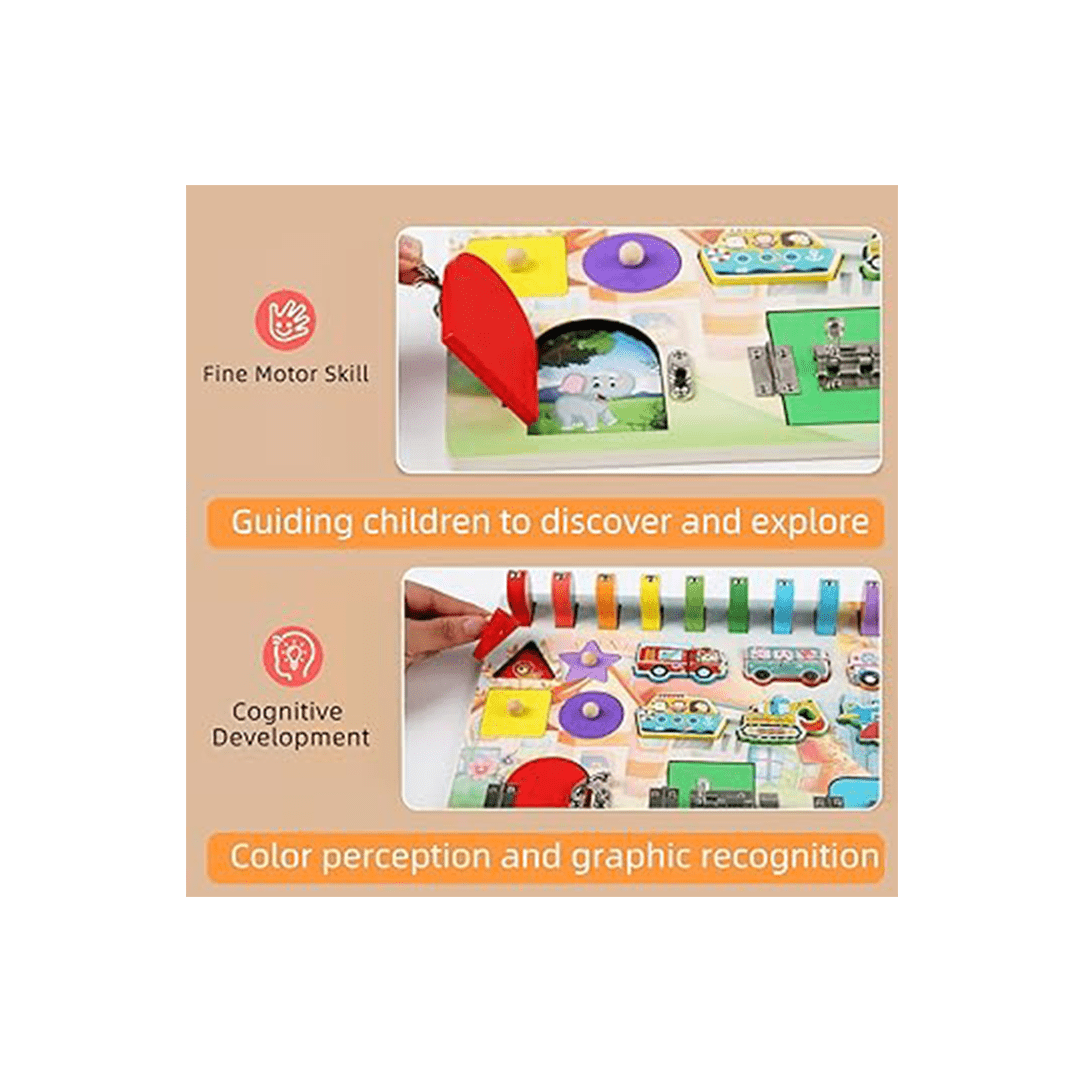 Extrokids Toys Extrokids Wooden Fishing Busy Board (2 Years+)