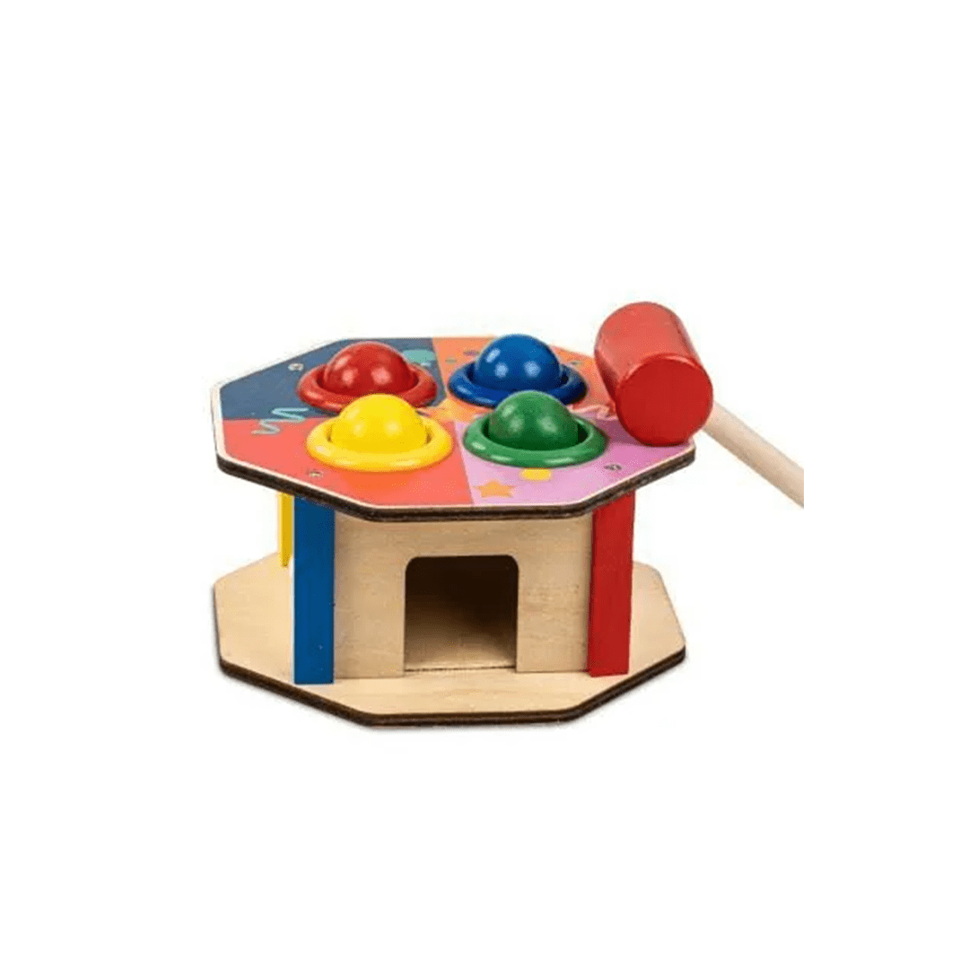 The Clever Clogs Toys The Clever Clogs Wooden Hammer Ball Knock (3 Years+)