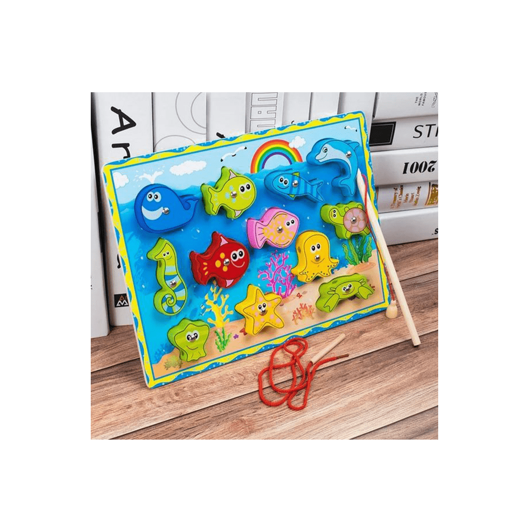 Extrokids Toys Extrokids Wooden Magnetic Fishing Game (2 Years+)