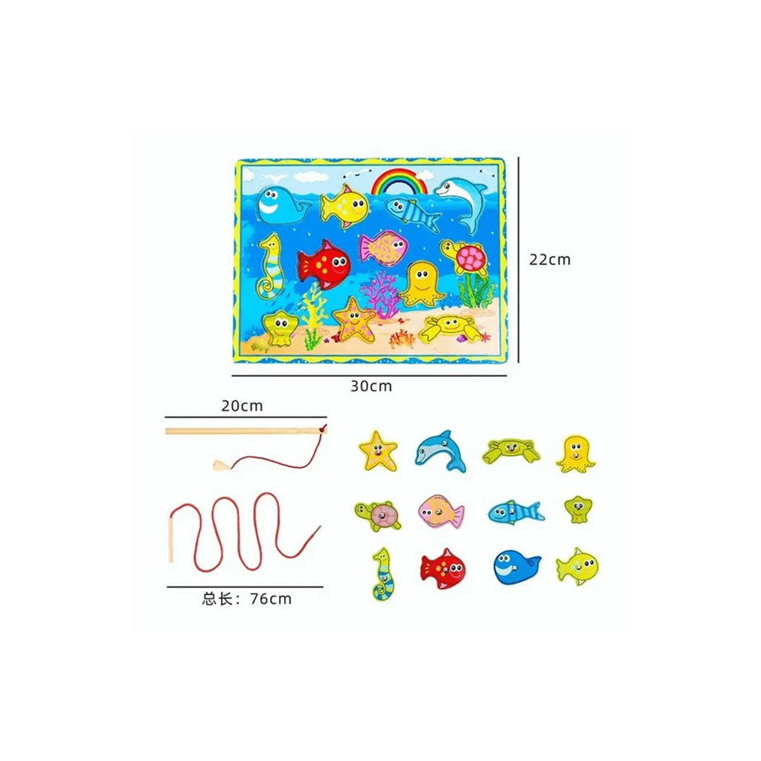 Extrokids Toys Extrokids Wooden Magnetic Fishing Game (2 Years+)