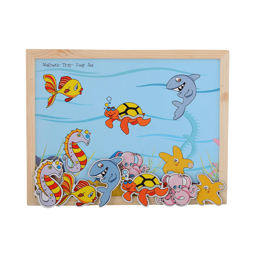 Skillofun Toys Skillofun Wooden Magnetic Twin Play Tray - Deep Sea