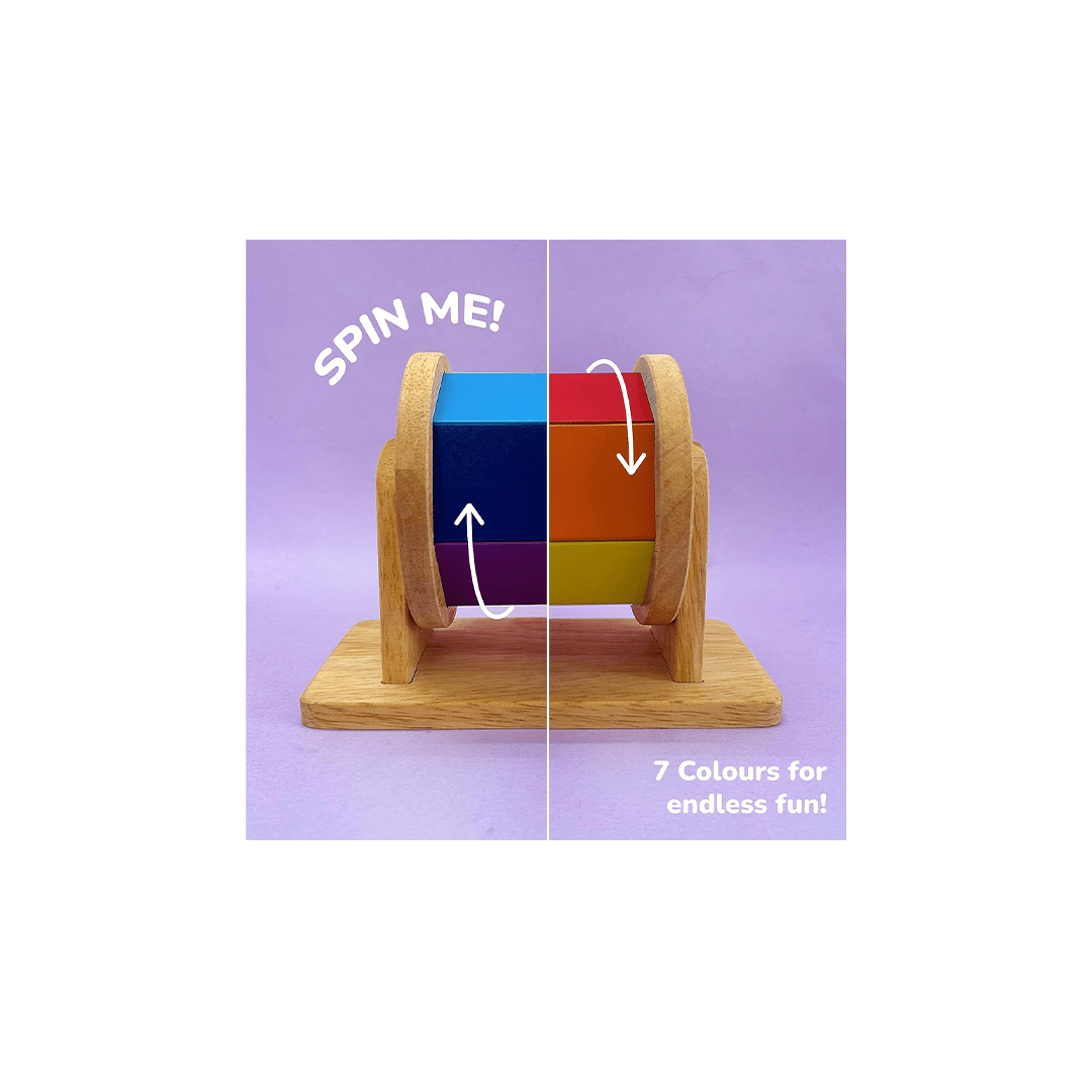 Shumee Toys Shumee Wooden Montessori Rainbow Spinner Toy (6 months+)