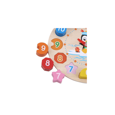 Extrokids Toys Extrokids Wooden Seton Clock For Toddler With Lacing (1 - 6 Years)