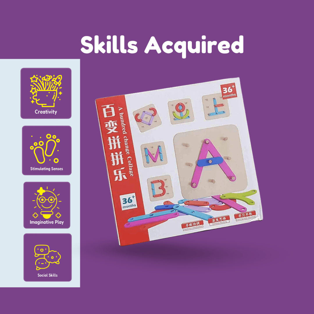 The Clever Clogs Toys The Clever Clogs Wooden Hundred Change Collage Educational Board Game for Kids. (3 Years+)