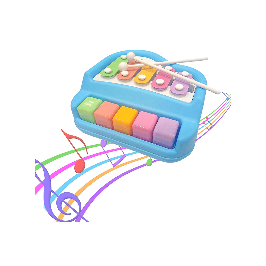 Baan Toys Toys Baan Toys Xylophone Cum Piano with 5 Multicolored Keys (18 Months+)