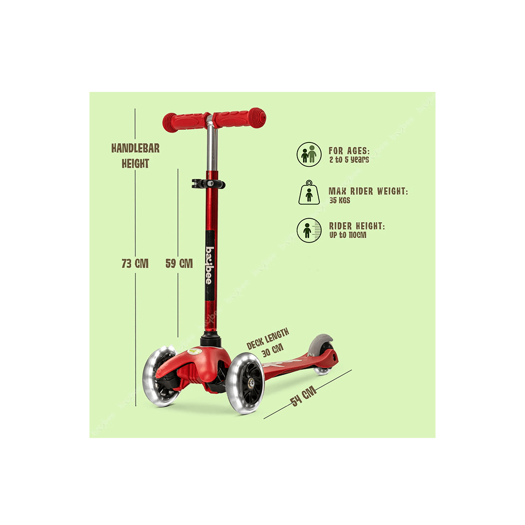 Baybee Ride-ons Baybee Mini Zapper Kick Scooter for Kids with 3 Height Adjustable Handle