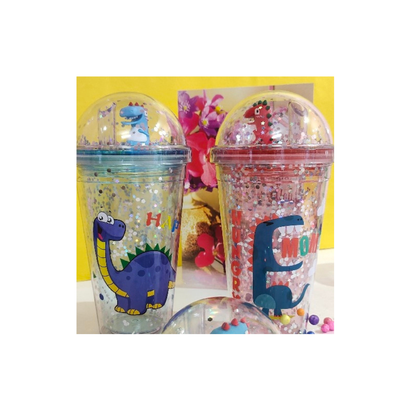 Kids Dinosaur Sipper Tumbler | Straw & Lid | Premium