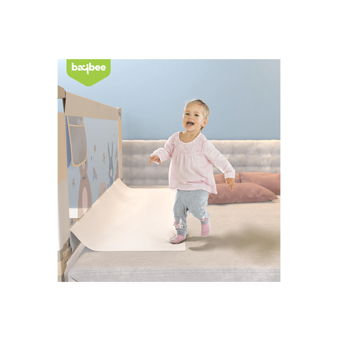 Baybee Other Gears Baybee Baby Bed Rail Guard for Baby Toddlers Safety, Portable Kids Bed Rail Safeguard Fence with 28 Adjustable Height - 180 x 80 cm