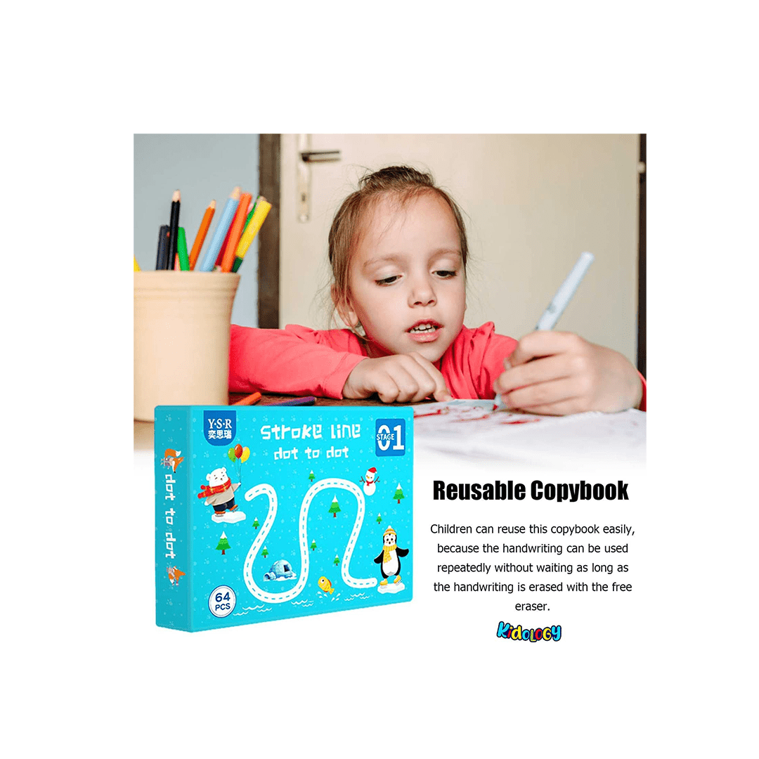 quality zone Toys Quality Zone Pen COntrol Training Exercise hand Control Book Rewritable Book For Kids (3 Years+)