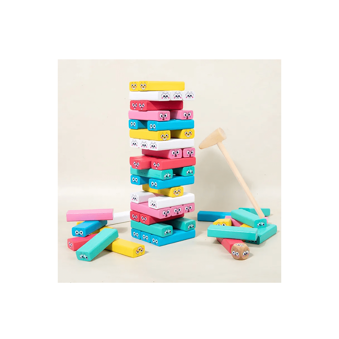 Baan Toys Toys Baan Toys Expression Wooden Stacking Tumbling Tower For Kids (3 Years+)