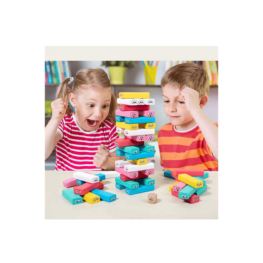 Baan Toys Toys Baan Toys Expression Wooden Stacking Tumbling Tower For Kids (3 Years+)