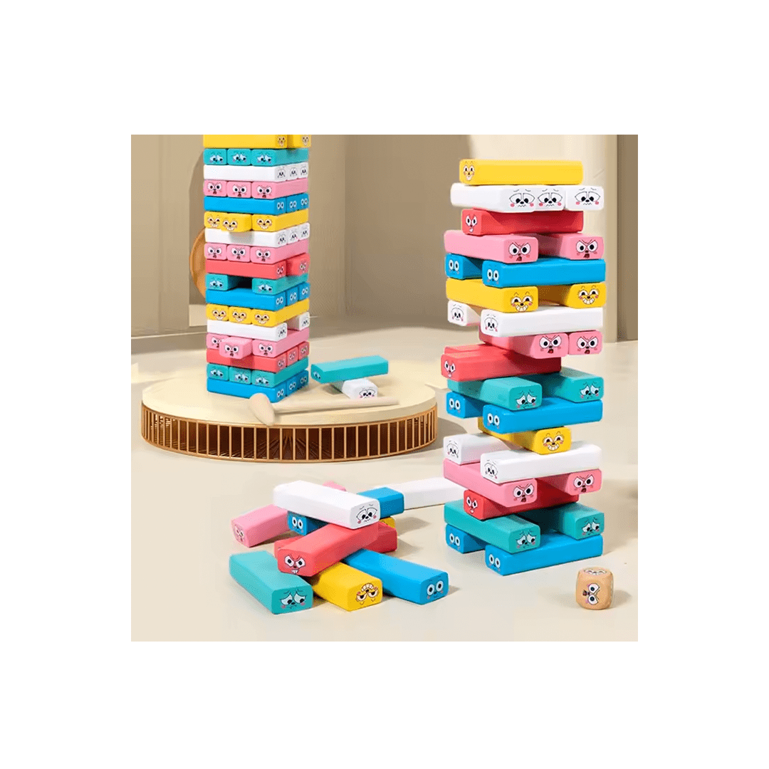 Baan Toys Toys Baan Toys Expression Wooden Stacking Tumbling Tower For Kids (3 Years+)