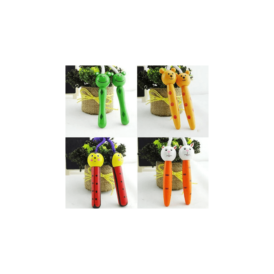 Extrokids Toys Extrokids Skipping Ropes For Kids With Wooden Ahndle - Multi Color (3-6 Years)