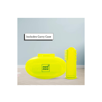 Mee Mee Baby Care Mee Mee Unique Finger Brush & Gum Tongue Cleaner Set with Wider Bristles & Regular Bristles ( 9 Months+ )