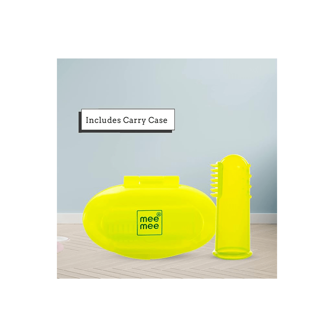 Mee Mee Baby Care Mee Mee Unique Finger Brush & Gum Tongue Cleaner Set with Wider Bristles & Regular Bristles ( 9 Months+ )