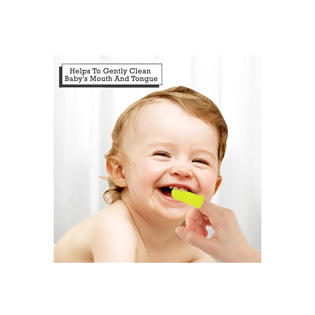 Mee Mee Baby Care Mee Mee Unique Finger Brush & Gum Tongue Cleaner Set with Wider Bristles & Regular Bristles ( 9 Months+ )