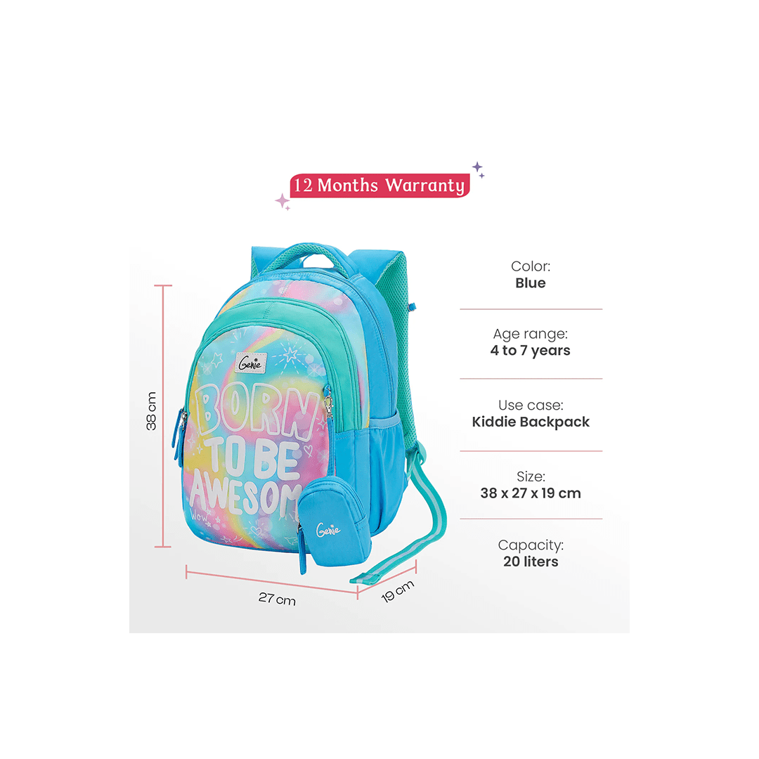 Genie Toys Genie Awesome Small Backpack for Kids (4-7 Years)