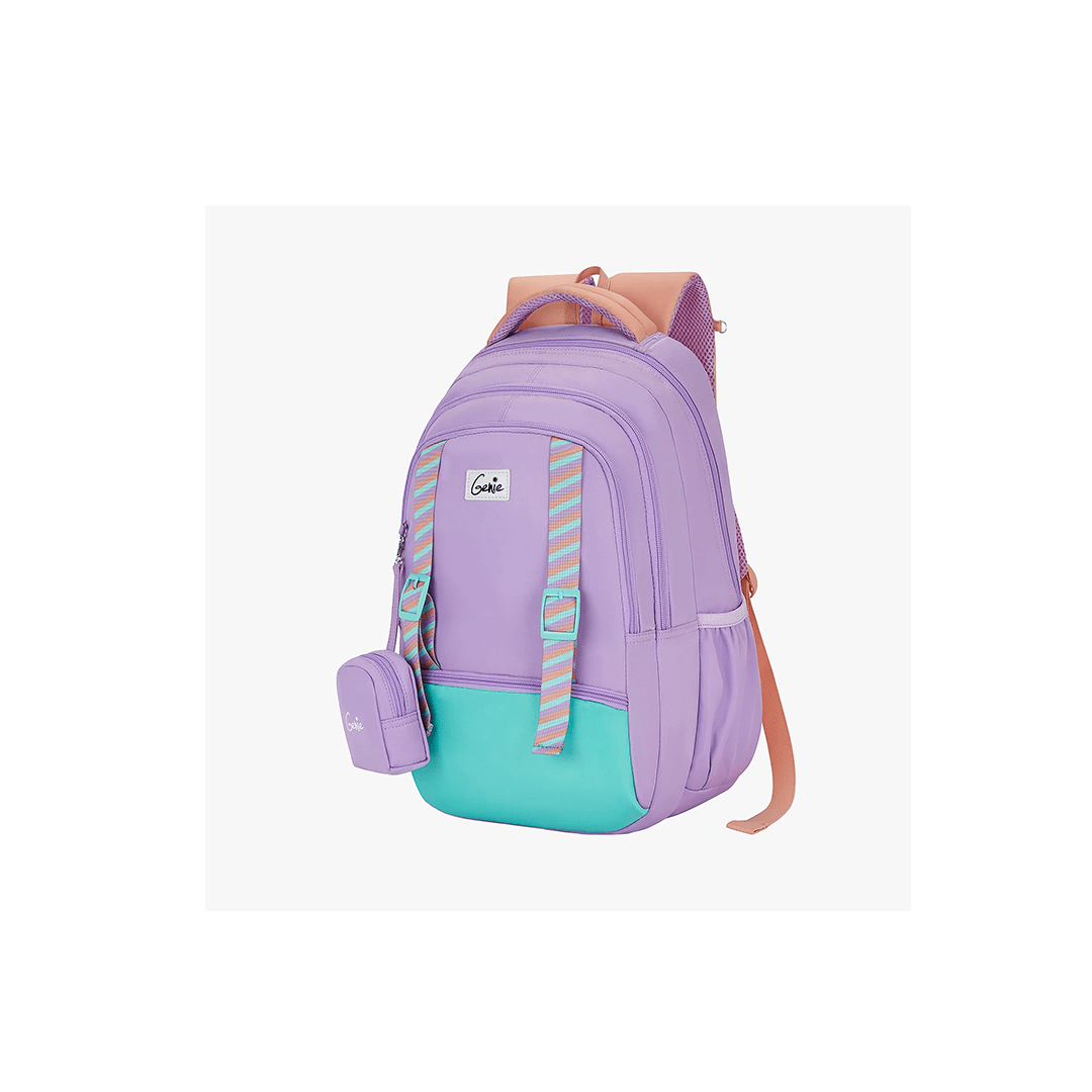 Genie Toys Purple Genie Gemini 27L School Backpack For Kids