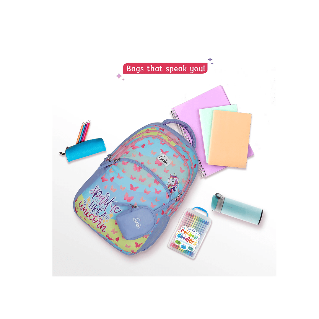 Genie Toys Genie Pixie 27L Lavender School Backpack For Kids