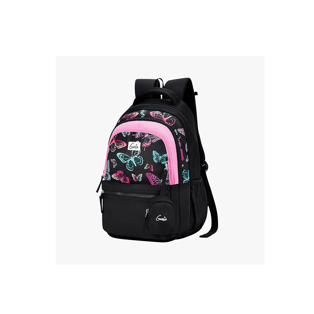 Genie toys Black Genie Nectar 27L School Backpack For Kids