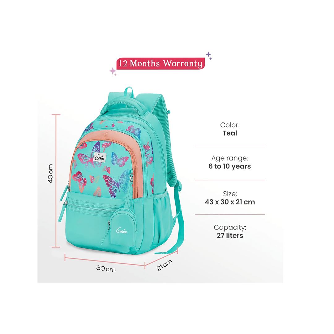 Genie toys Genie Nectar 27L School Backpack For Kids