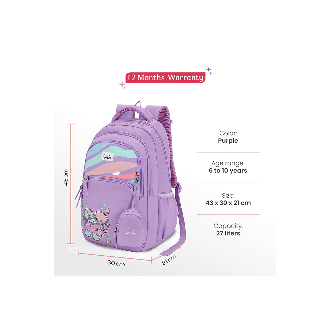 Genie Toys Genie Starlight 27L School Backpack For Kids