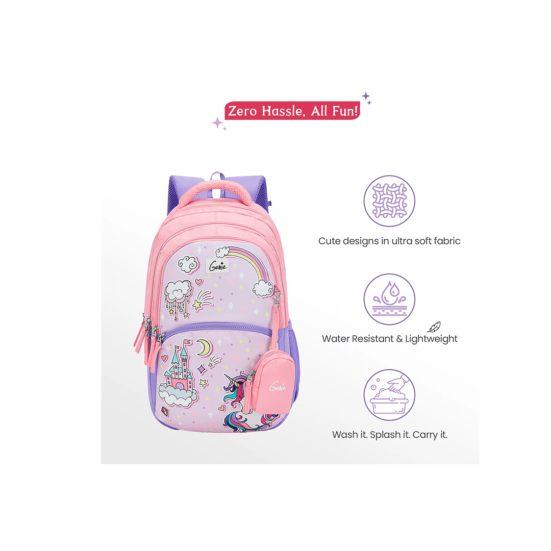 Genie Toys Genie Stardew 27L Pink School Backpack For Kids