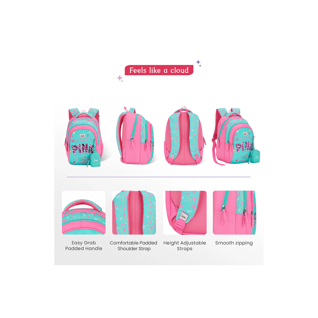 Genie Toys Genie Pinkpower Small Backpack for Kids (4-7 Years)