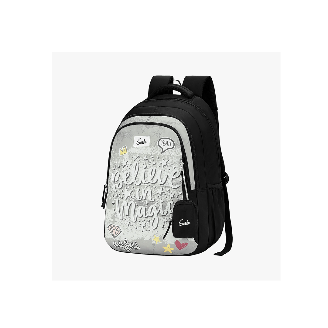 Genie Toys Black Genie Magic 36L School Backpack For Kids