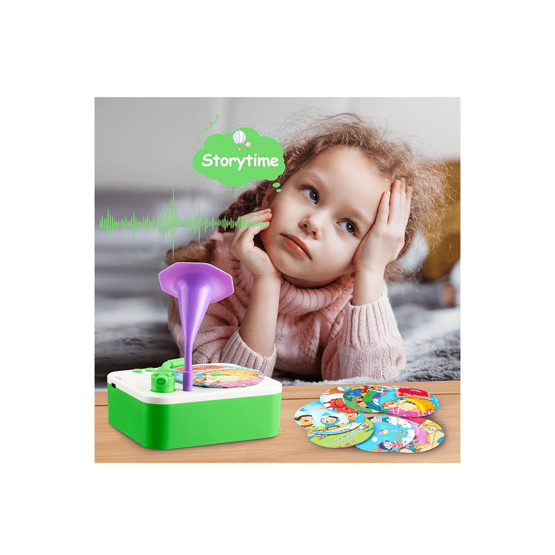 The Magic Lamps Toys The Magic Lamps Kids Gramophone With 95 Cards, Children's Phonograph Story Music Player (2 Years+)