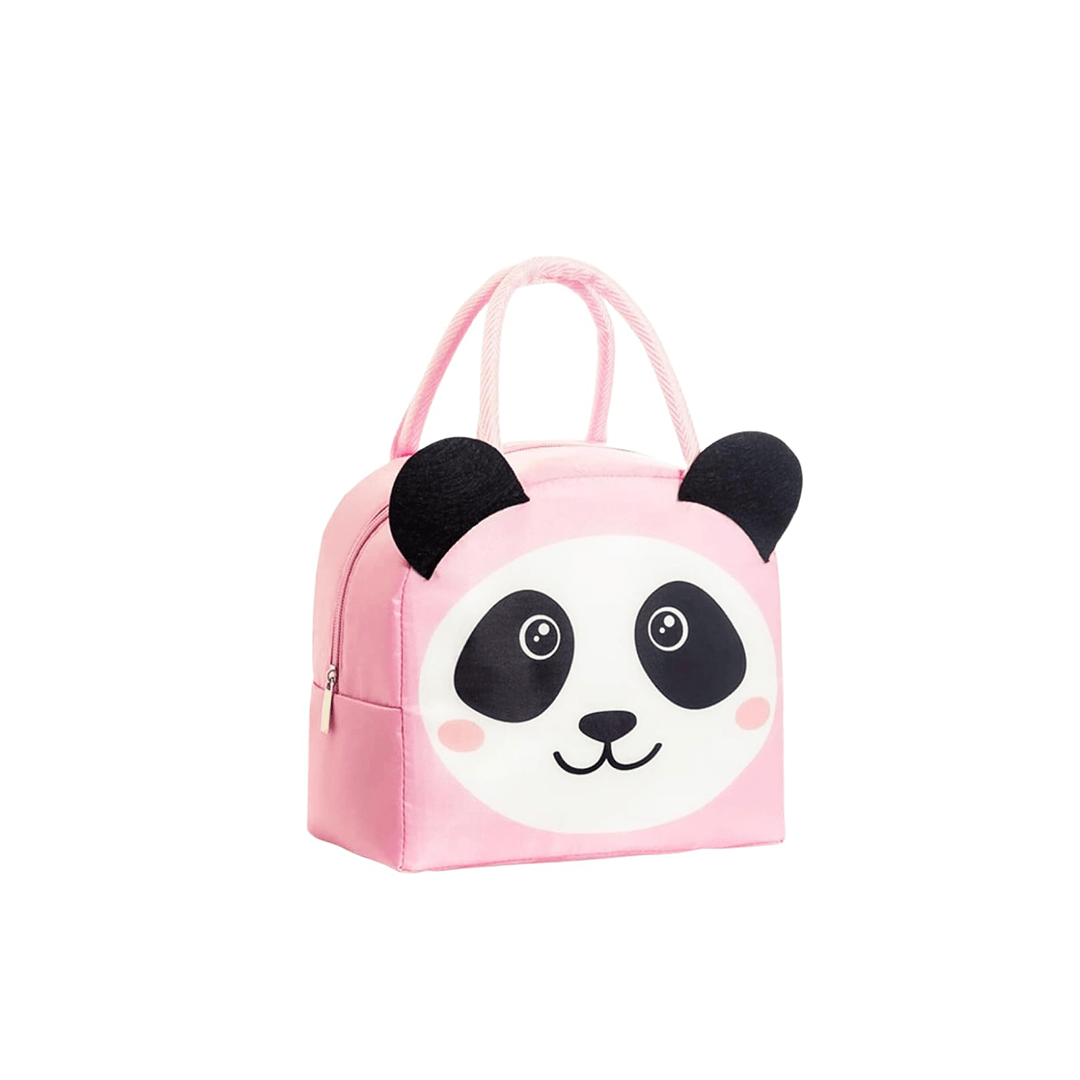 Incy Wincy Toys Incy Wincy Insulated Lunch Bag for Kids Children Waterproof Big Size Thermal Aluminium Foil Insulation Lunch Box Bag for Hot Food to School Work Travel Pink Colour, Panda Design)