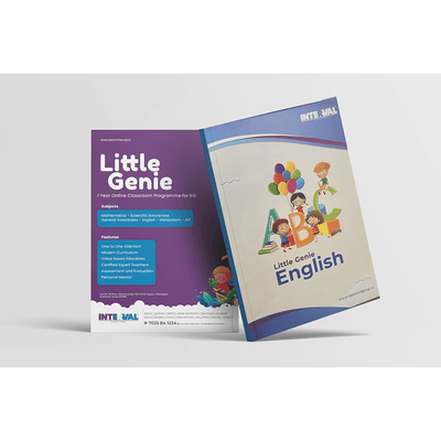 INTERVAL Books Little Genie Kindergarten English Text Book for Children Age 2–5 Years | Early Learning Books | KG books for kids